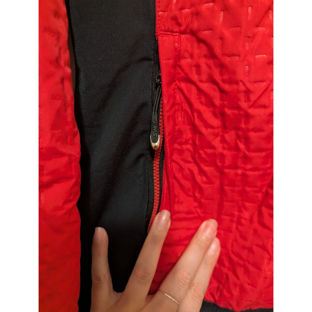 Swix Quilted Softshell Jacket Womens Large Pink Full Zip Reflective Winter Ski - Picture 4 of 13